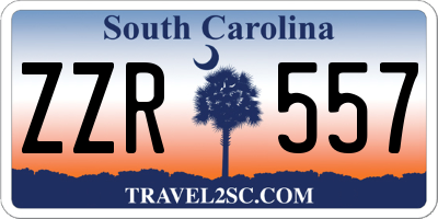 SC license plate ZZR557