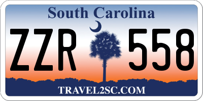 SC license plate ZZR558