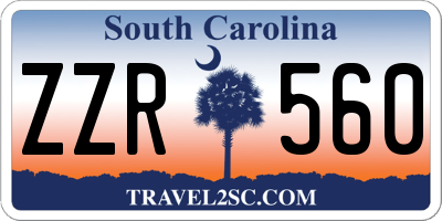 SC license plate ZZR560