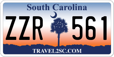 SC license plate ZZR561