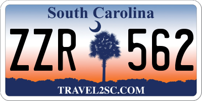 SC license plate ZZR562
