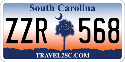 SC license plate ZZR568