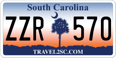 SC license plate ZZR570