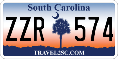 SC license plate ZZR574