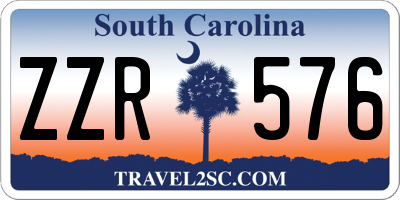 SC license plate ZZR576