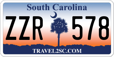 SC license plate ZZR578