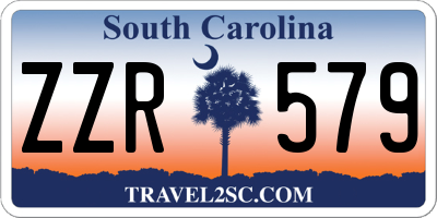 SC license plate ZZR579