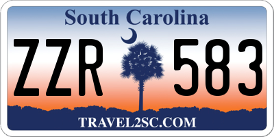SC license plate ZZR583
