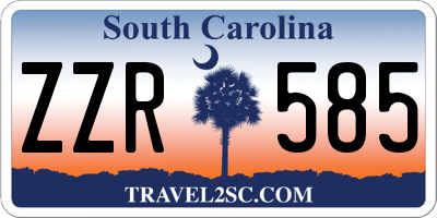 SC license plate ZZR585