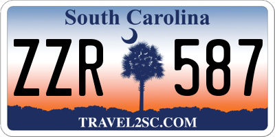 SC license plate ZZR587