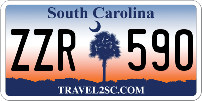 SC license plate ZZR590