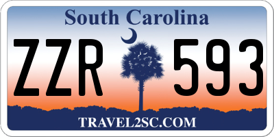 SC license plate ZZR593