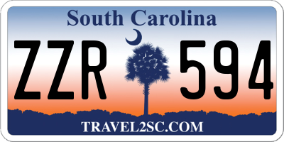 SC license plate ZZR594