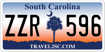 SC license plate ZZR596
