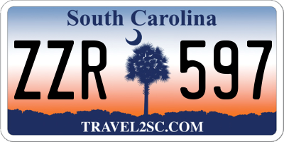 SC license plate ZZR597