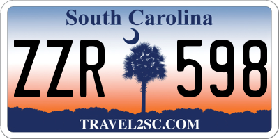 SC license plate ZZR598