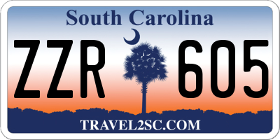 SC license plate ZZR605