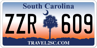 SC license plate ZZR609