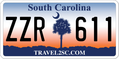 SC license plate ZZR611