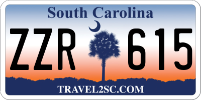 SC license plate ZZR615