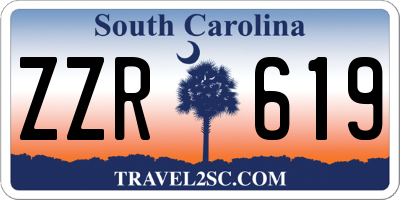 SC license plate ZZR619