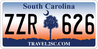 SC license plate ZZR626