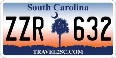 SC license plate ZZR632