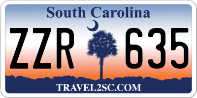 SC license plate ZZR635