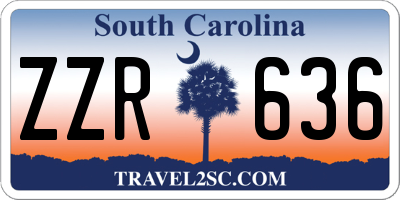 SC license plate ZZR636