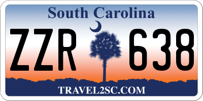 SC license plate ZZR638