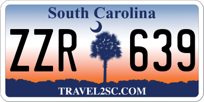 SC license plate ZZR639