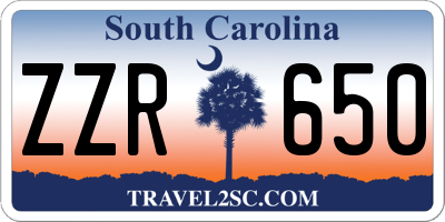 SC license plate ZZR650