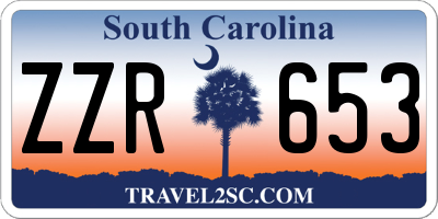 SC license plate ZZR653
