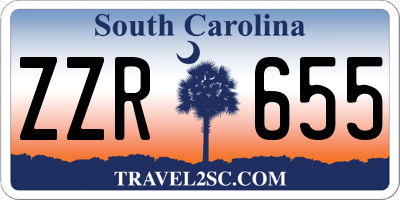SC license plate ZZR655