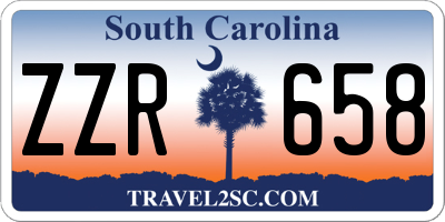 SC license plate ZZR658