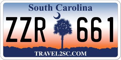 SC license plate ZZR661