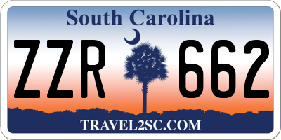 SC license plate ZZR662