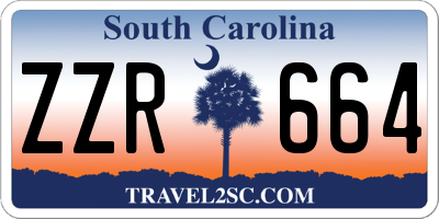 SC license plate ZZR664