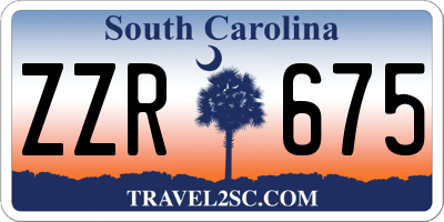 SC license plate ZZR675