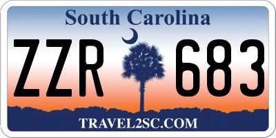 SC license plate ZZR683
