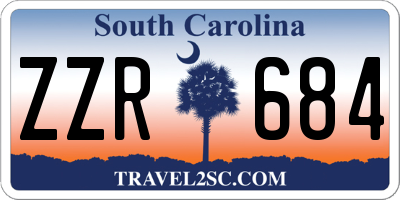 SC license plate ZZR684