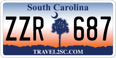 SC license plate ZZR687