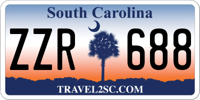 SC license plate ZZR688