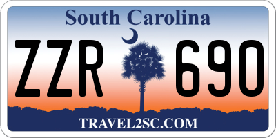SC license plate ZZR690