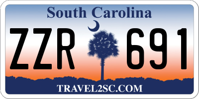 SC license plate ZZR691