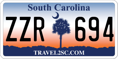 SC license plate ZZR694