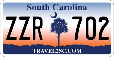 SC license plate ZZR702