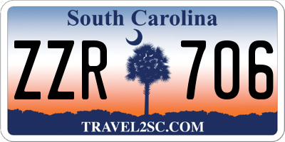 SC license plate ZZR706