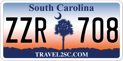 SC license plate ZZR708