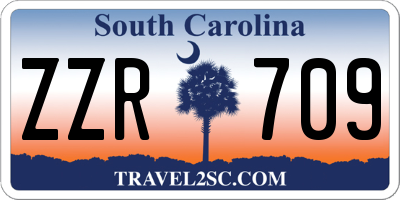 SC license plate ZZR709